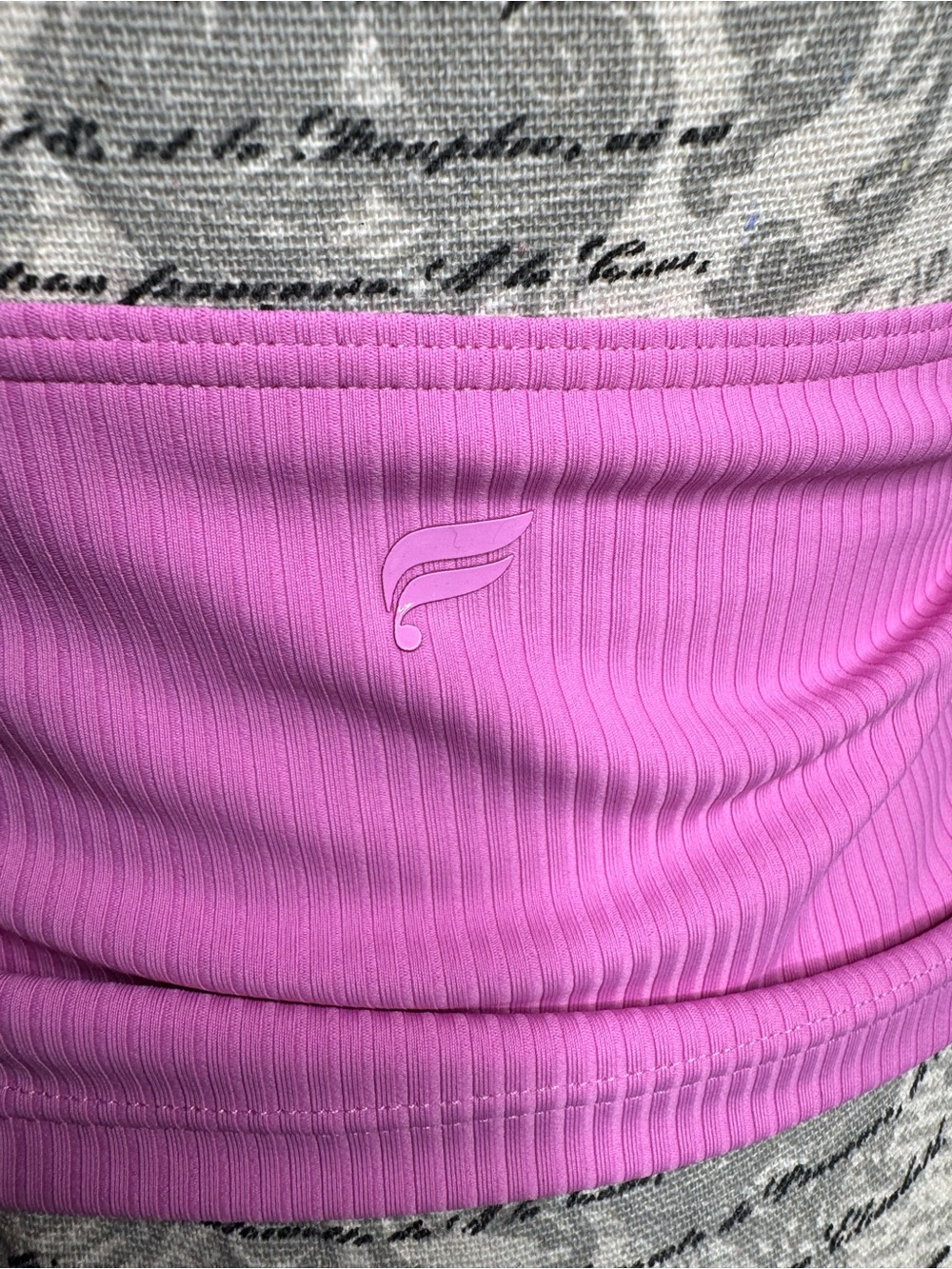 Fabletics Pink Ribbed Square-Neck Tank Top - Picture 2 of 5